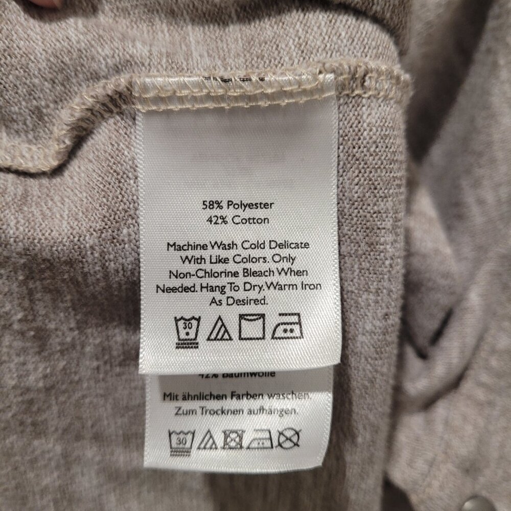Eddie Bauer First Ascent Grey Convertible Front Soft Knit Cardigan 3X Soft Layer - Picture 6 of 7